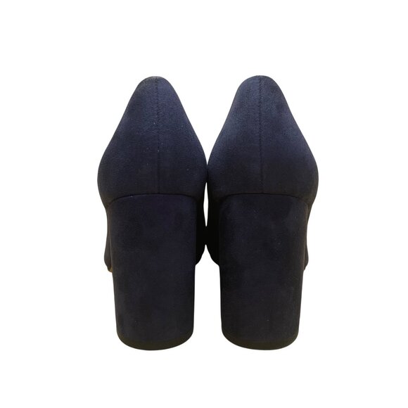 Franco Sarto Women’s Navy Blue Suede Upper L-Palma Block Heels Size 9.5M - Picture 6 of 9